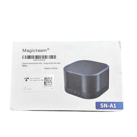 Magicteam Black Sound Machine Small NIB SN-A1 White Noise Relax Sleep Studying - Picture 1 of 5